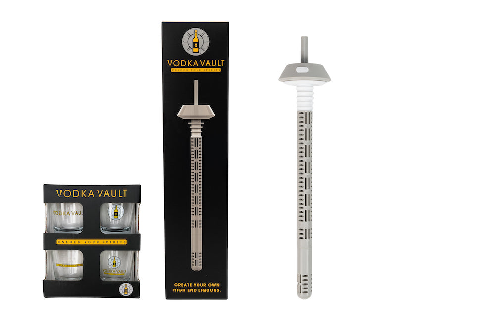 Vodka Vault with Shot Glasses